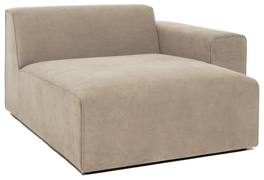 Modulo divano in velluto a coste beige (angolo destro) Sting - Scandic