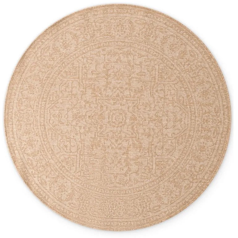 Tappeto da interno/esterno rotondo beige/avorio ø 160 cm Duet Kona – NORTHRUGS
