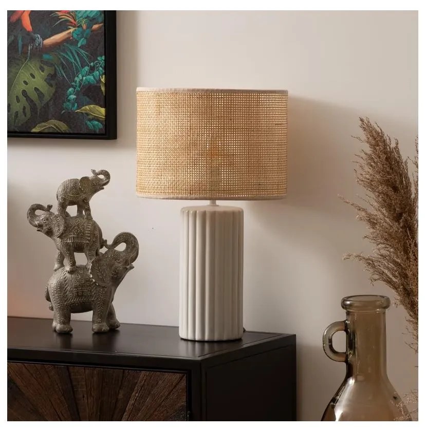 Atmosphera - Lampada da tavolo TYLIA 1xE14/60W/230V rattan