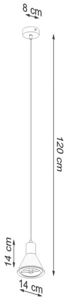 Sollux SL.0987 - Lampadario su filo TAZILA 1xES111/60W/230V bianco