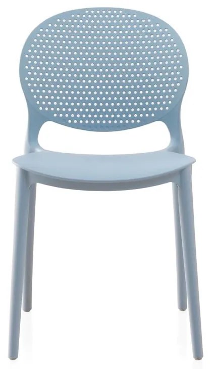 set di 4 sedie da pranzo in plastica blu chiaro Atlas - Geese