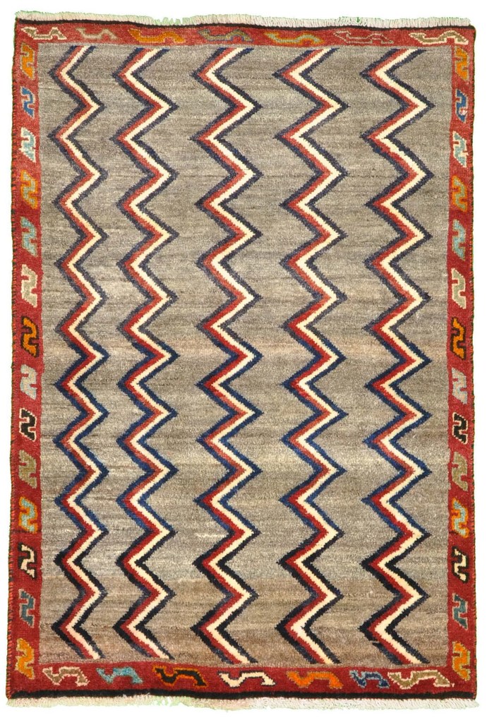 Gabbeh Tappeto 90 x 130 Nero (Iran) Annodato A Mano