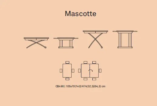 Connubia consolle trasformabile mascotte