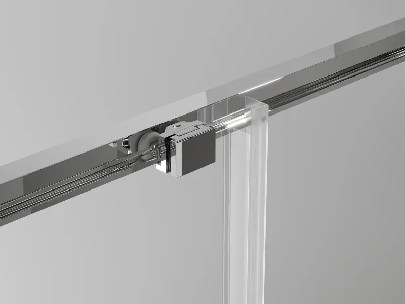 Mexen Exo-S Duo cabina doccia quadrata scorrevole 100 x 100 cm, trasparente, cromo - 8111-100-100-01-00