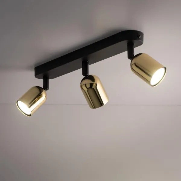 LED Faretto TOP 3xGU10/10W/230V nero/oro