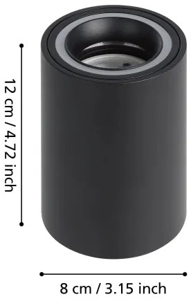 Eglo 901168 - LED RGBW Faretto dimmerabile CAROSSO-Z LED/4,9W/230V nero