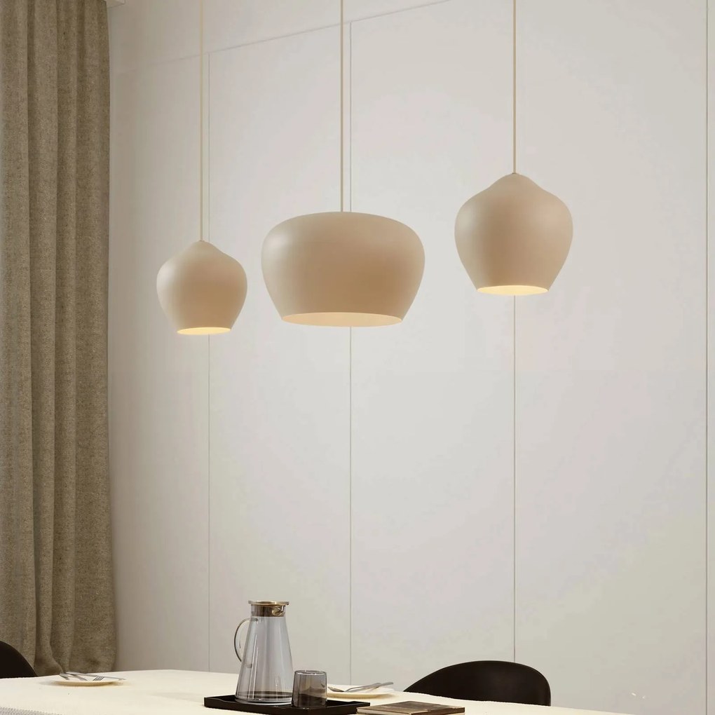 Lampada a sospensione Malisa Lucande, dimmerabile, Crema / Ambra, Soggiorno / Sala da pranzo, Metallo, Scandinavo, Lampada a sospensione