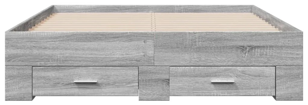 Giroletto cassetti grigio sonoma 140x190 cm legno multistrato