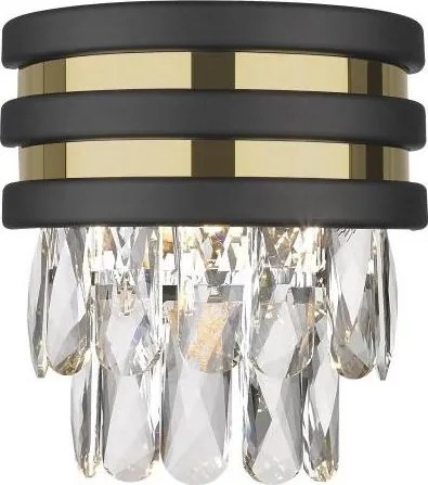 Zuma Line W0525-01A-P7D7 - Applique da parete NAICA 1xG9/42W/230V nero/oro