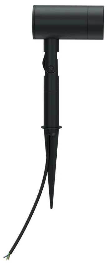 Faretto con Picchetto GU10 da Giardino Orientabile Serie SHADOW - Nero Colore del corpo Nero