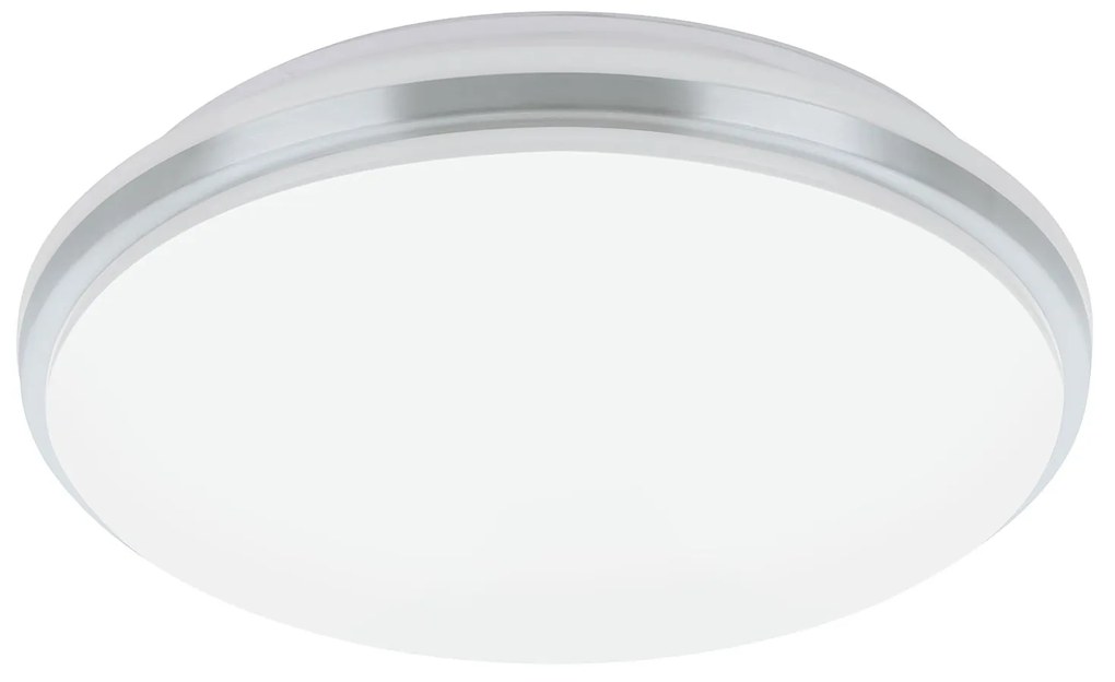 Plafoniera Contemporanea Pinetto Acciaio Bianco Luce Led Integrato 15,6W