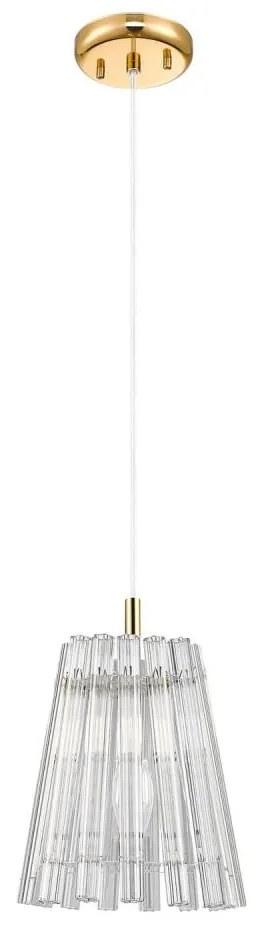 Zuma Line P0547-01H-F9AC - Lampadario a sospensione con filo BACH 1xE14/40W/230V oro