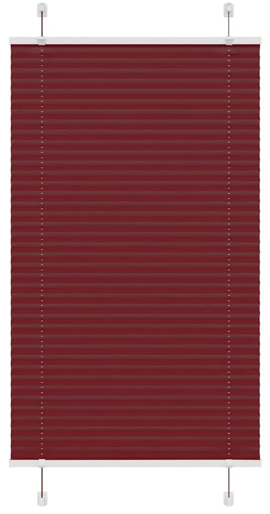 Tenda Plissettata Rosso Bordeaux 80x150 Cm Larghezza Tessuto /