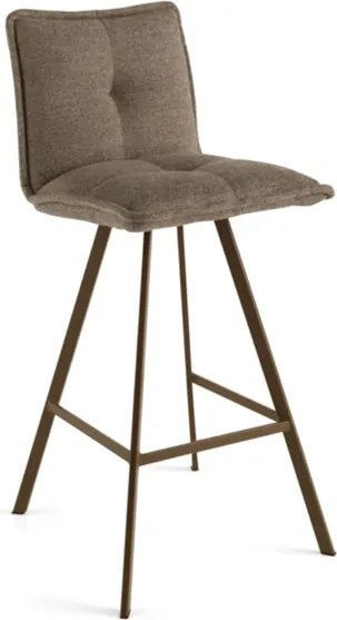 Sgabello cucina tessuto Marrone - bar SILA 2 sgabelli