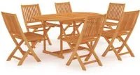 Set da Pranzo da Giardino 7 pz in Legno Massello di Teak 3059538