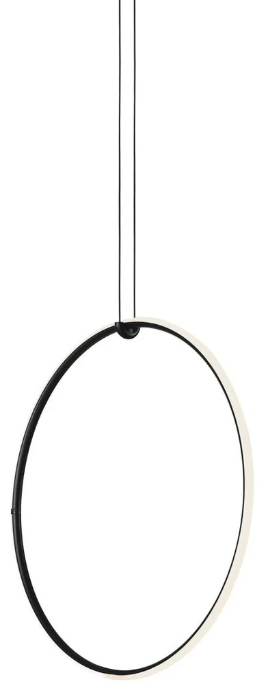 FLOS Arrangements Round Medium Lampada sospesa 66 cm a luce diffusa in alluminio nero opaco