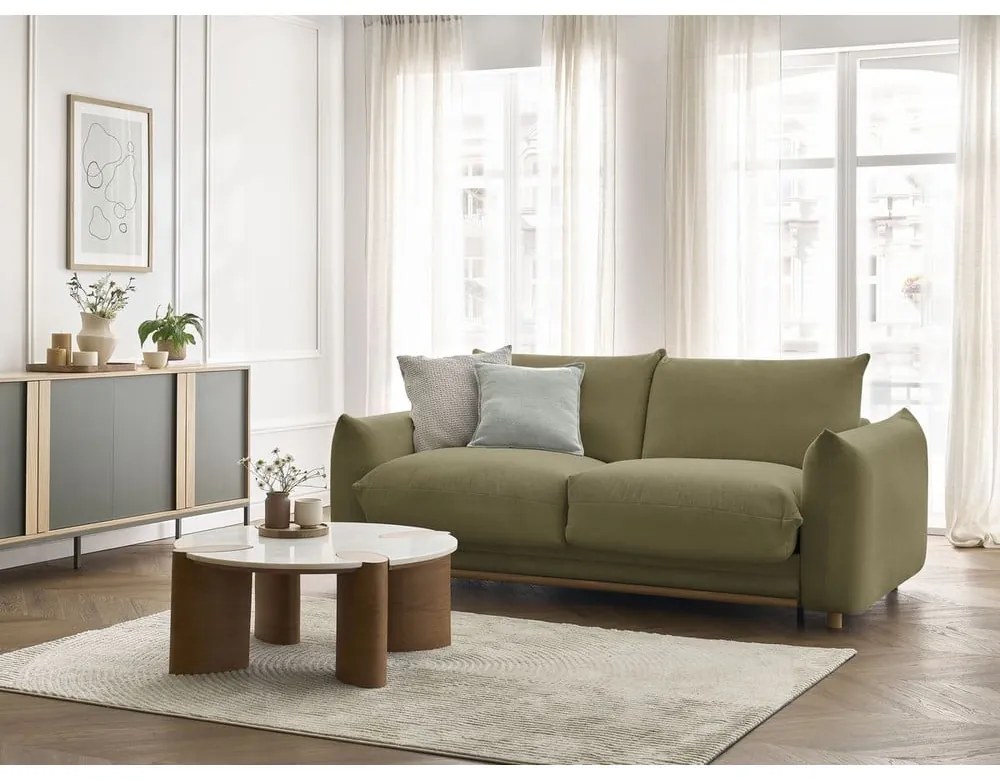 Divano verde allungabile 214 cm Ernest – Bobochic Paris