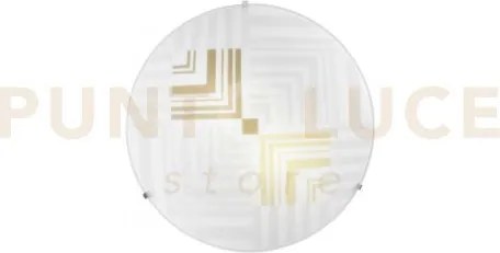 Plafoniera seventy bianca 2 luci attacco e27 30x30x10cm in vetro cu...