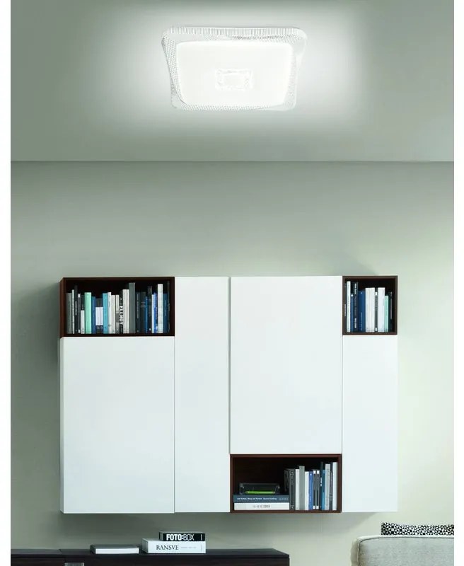 Plafoniera LED moderno Shirly, bianco 49x49 cm, luce con 3 temperature di colore dimmerabile NOVECENTO