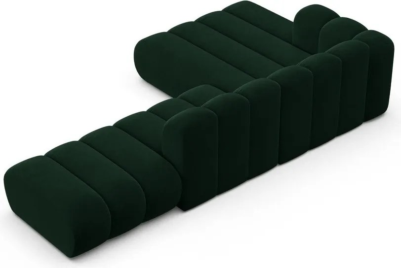 Divano angolare verde scuro ad angolo sinistro Lupine - Micadoni Home