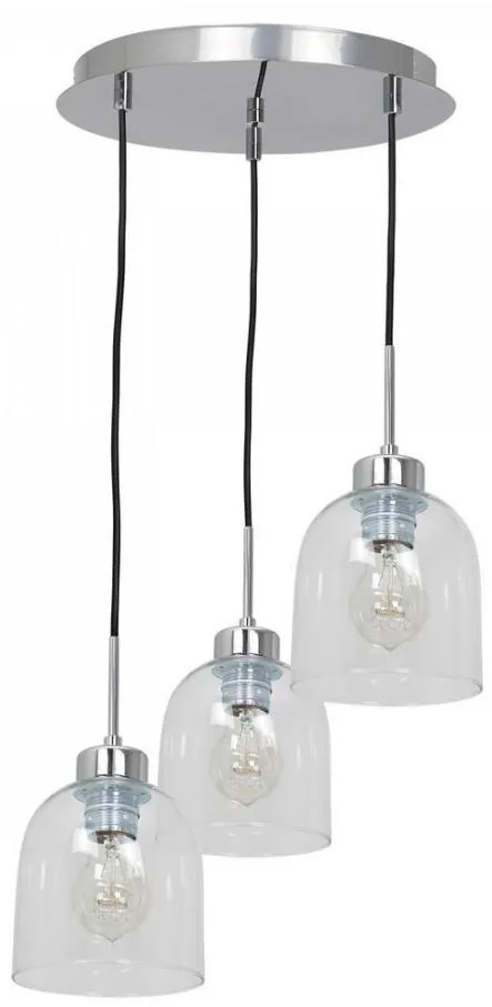 Lampadario su filo FILL 3xE27/60W/230V tondo