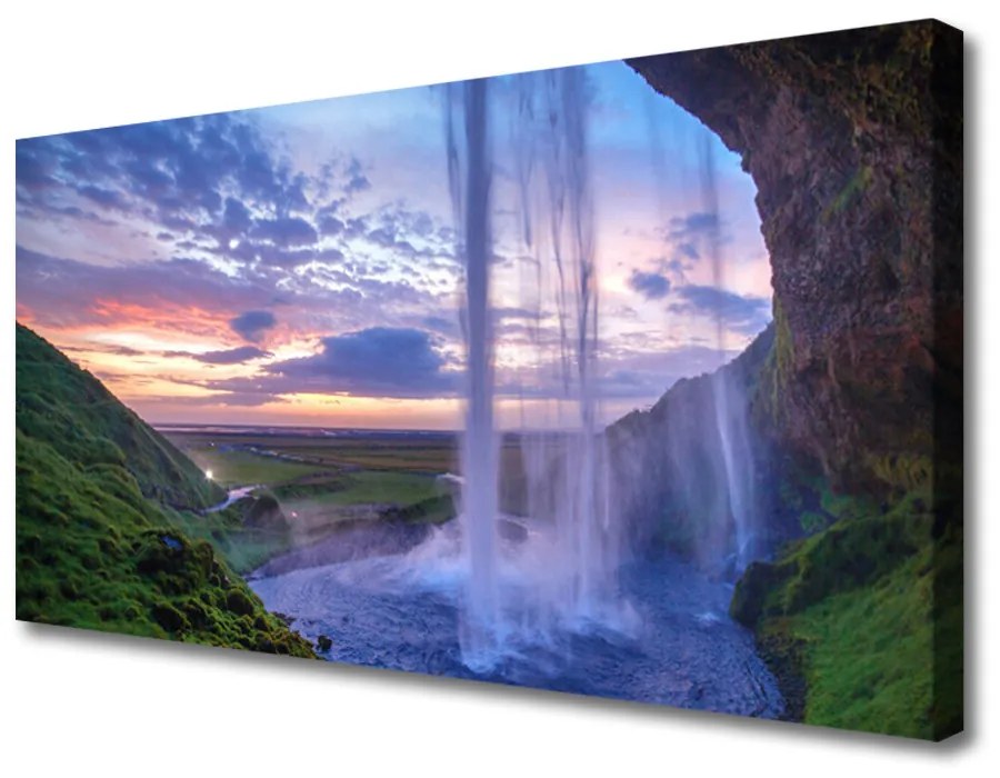 Quadro su tela Paesaggio della cascata 100x50 cm