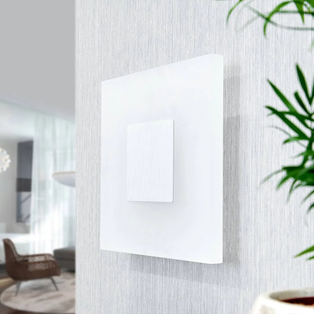 Applique da parete a LED Berlind Lucande, Bianco / Opale, Soggiorno / Sala da pranzo, Plastica, Moderno, Applique a LED