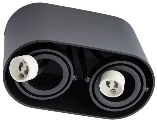 Faretto SIROK 2xGU10/30W/230V nero