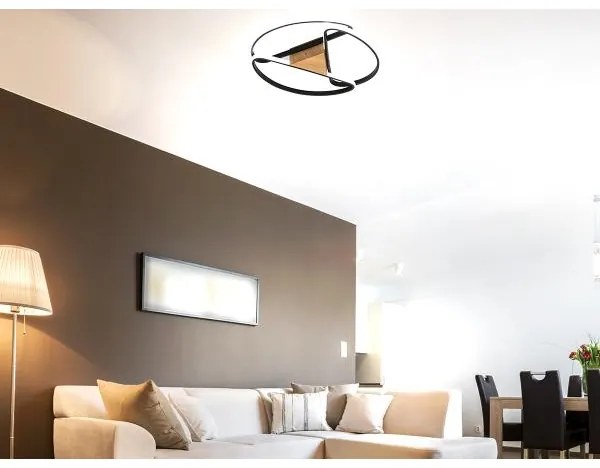 Plafoniera LED dimmerabile LED/75W/230V 3000-6500K marrone/nero + +TC