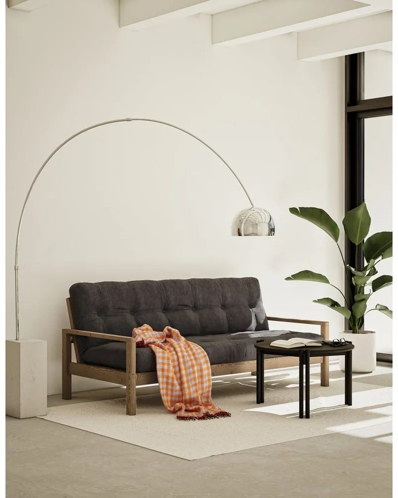 Divano letto nero-antracite 205 cm Knob - Karup Design
