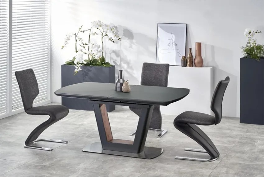 Tavolo allungabile Bilotti antracite - L 160-200 x l 90 x h 76 cm