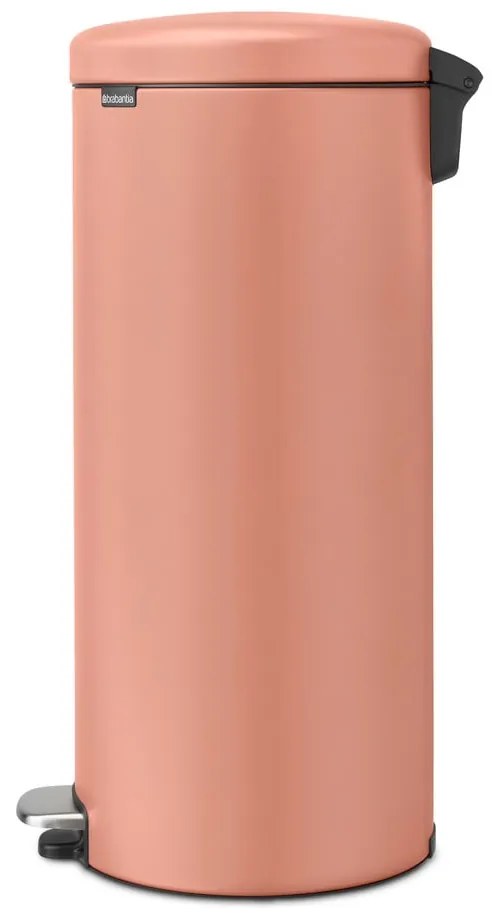 Cestino per la spazzatura color salmone in acciaio con pedale 30 l NewIcon – Brabantia