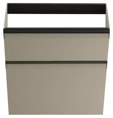 Mobile da bagno sospeso sotto lavabo Fusion L 59.5 x H 60 x P 45.5 cm marrone opaco, 2 cassetti