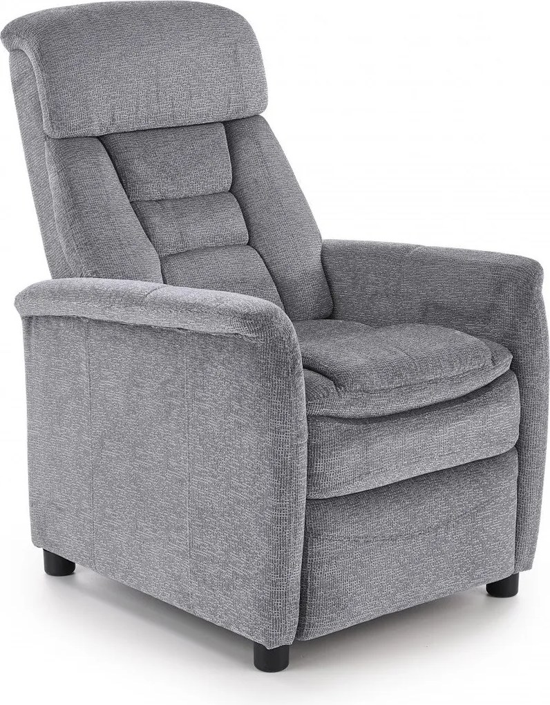 Poltrona reclinabile Jordan in tessuto grigio - H106 cm