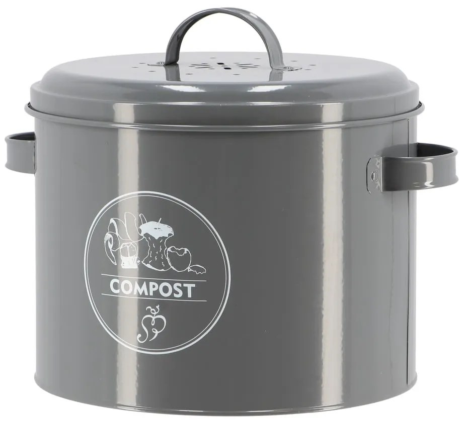 Contenitore grigio per rifiuti compostabili 6,3 l Secret Du Potager - Esschert Design