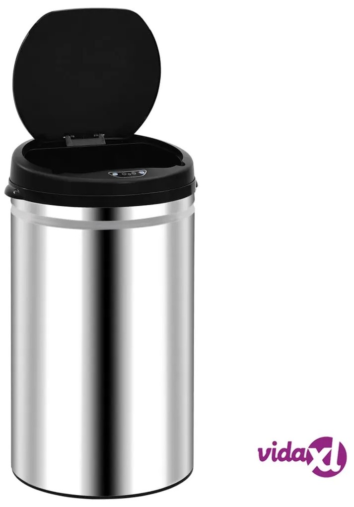 vidaXL Pattumiera Automatica con Sensore 40 L in Acciaio Inossidabile