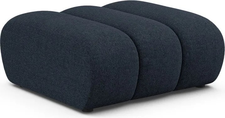 Poggiapiedi blu scuro con rivestimento in ciniglia Lupine – Micadoni