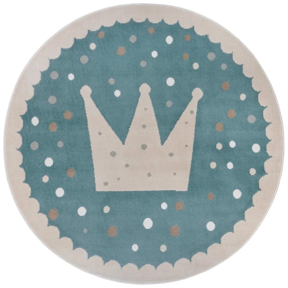 Tappeto blu per bambini ø 100 cm Crown - Hanse Home