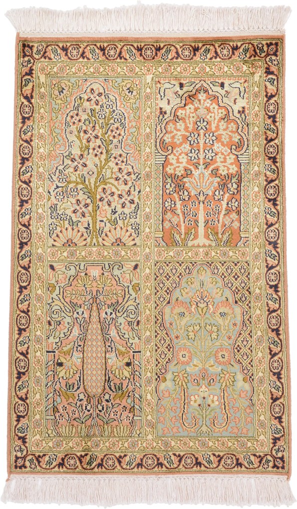 Cashmere Silk Tappeto orientale 60 x 100 (Indian) Annodato A Mano