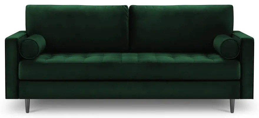 Divano in velluto verde , 219 cm Santo - Milo Casa