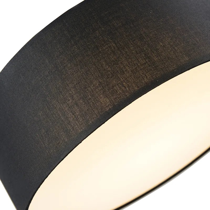 Plafoniera nera 30 cm con LED - Drum LED