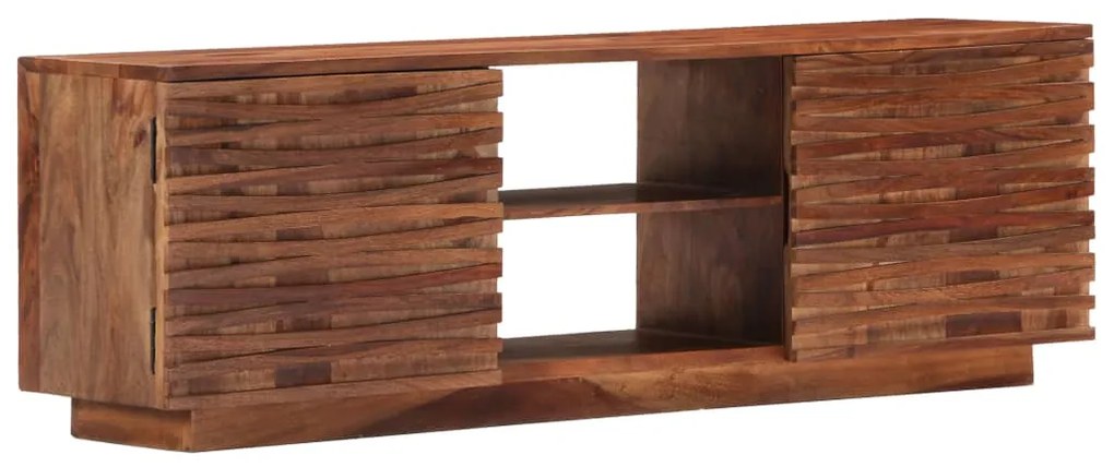 Mobile Porta Tv 120x30x40 Cm İn Legno Massello Di Sheesham /