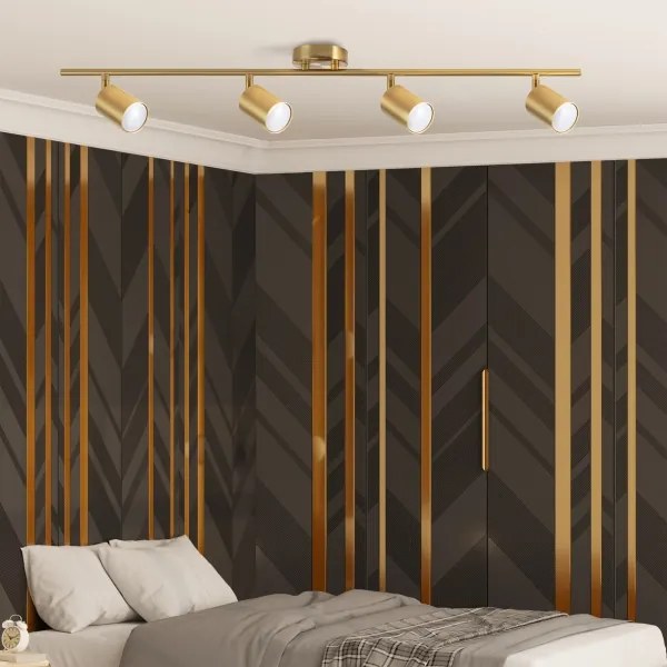 Faretto da incasso LED RGBW dimmerabile GOLDI 4xGU10/6W/230V 3000K oro