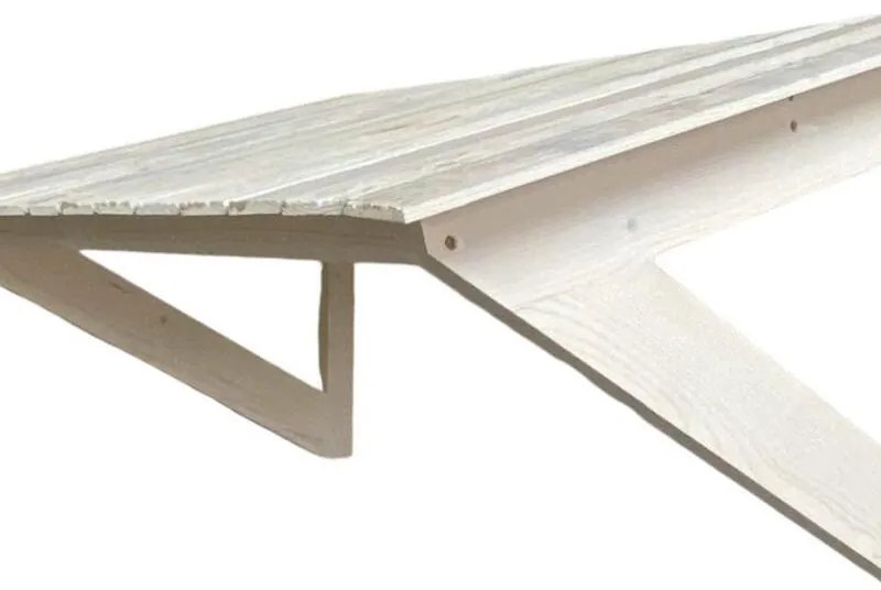 Pensilina in legno L 150 x P 90 cm struttura in legno bianco