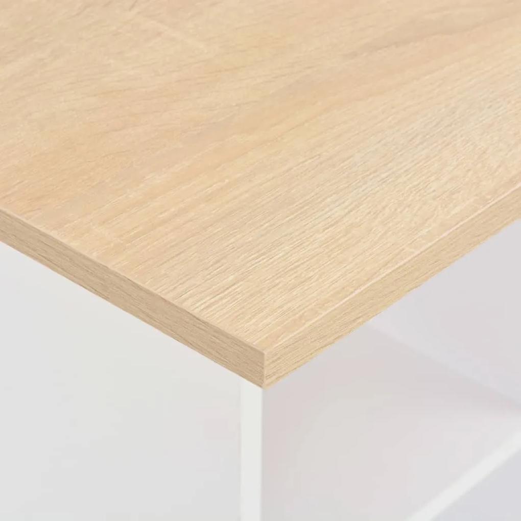 Tavolo da Bar Bianco e Rovere Sonoma 60x60x110 cm