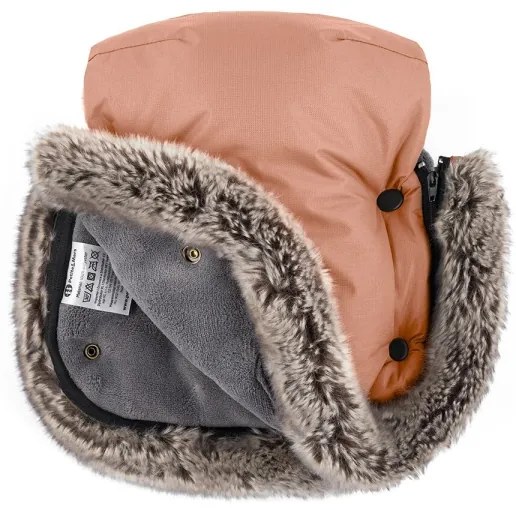 PETITE&amp;MARS - SET Coprigambe per bambini 4in1 ARCTIC + stroller mano muffs Pastel Peach