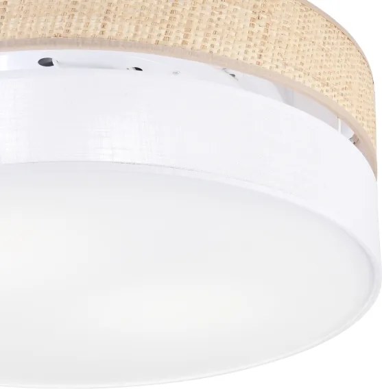 Plafoniera SIRJA BOHO 2xE27/15W/230V Ø 45 cm beige/bianco