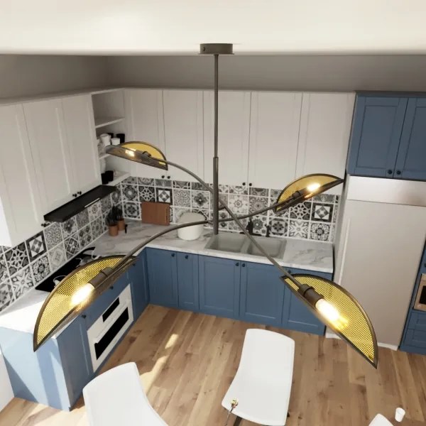 Lampadario a sospensione con supporto rigido LOTUS 4xE14/10W/230V nero/oro