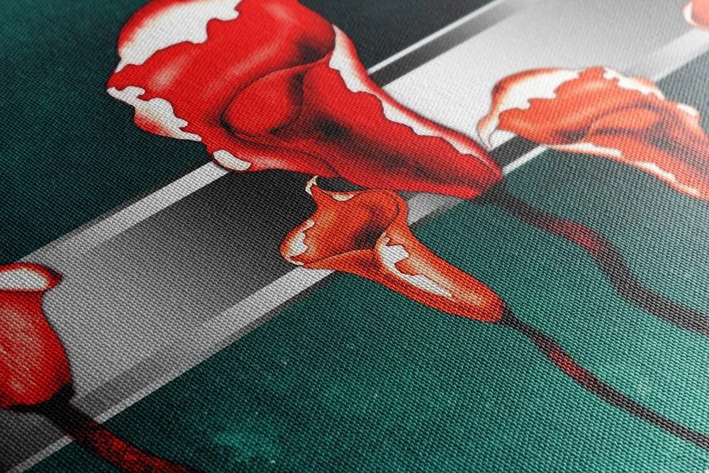 Quadro su tela – Calle rosse astratte