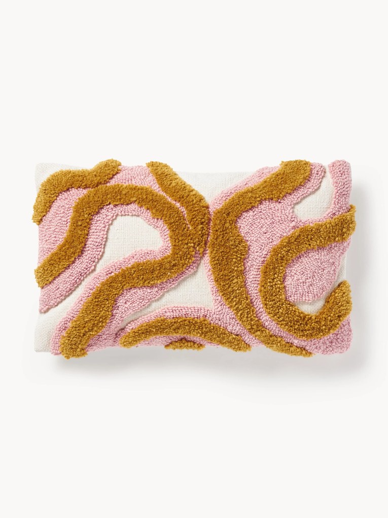 Copricuscino fatto a mano con design trapuntato Jiri